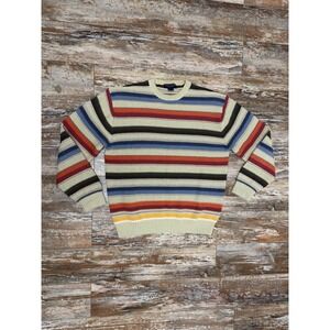 Vintage Daniel Cremieux Colorful Pullover Striped Sweater Size Large Knit